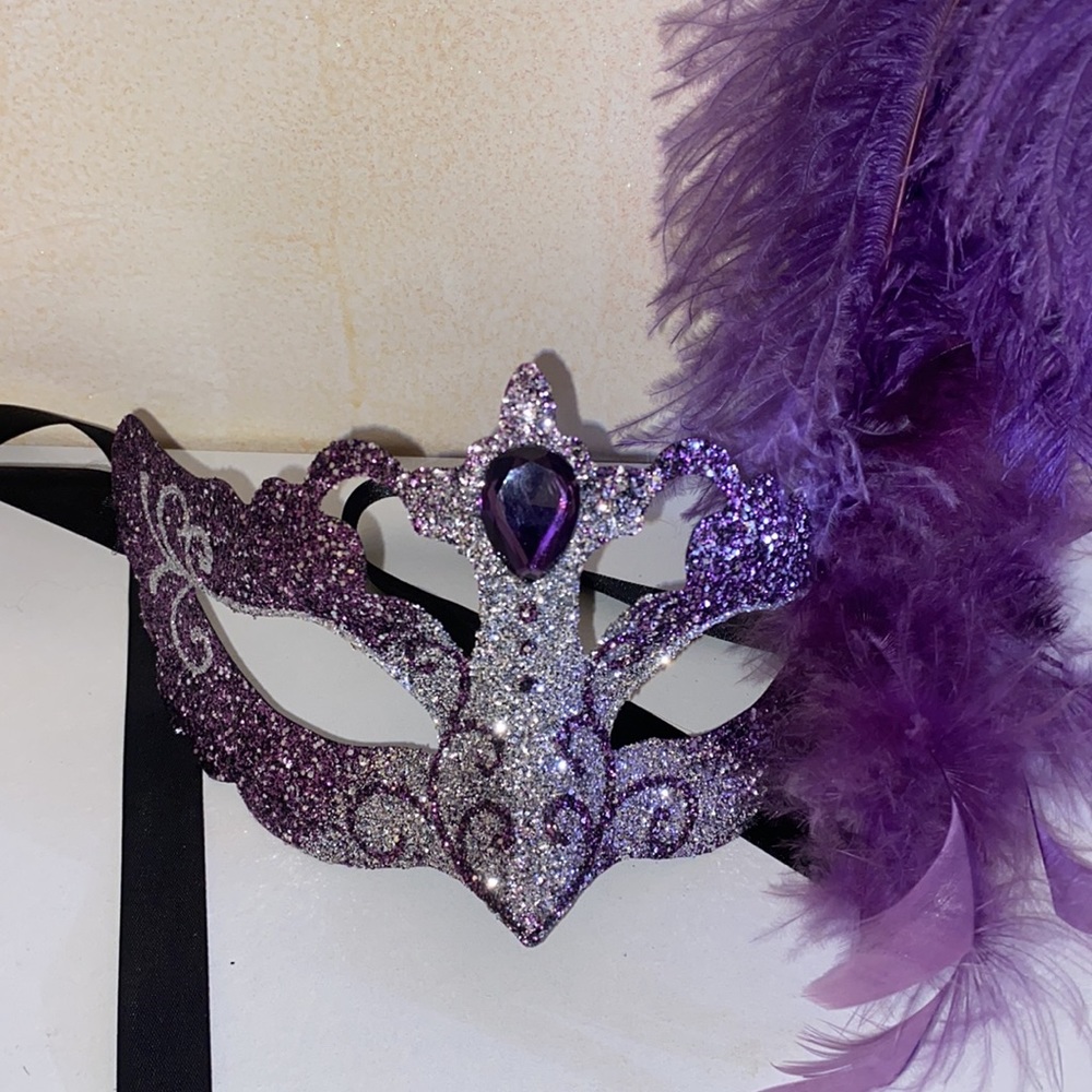 Purple eye mask made in italy - Picture 2 of 6